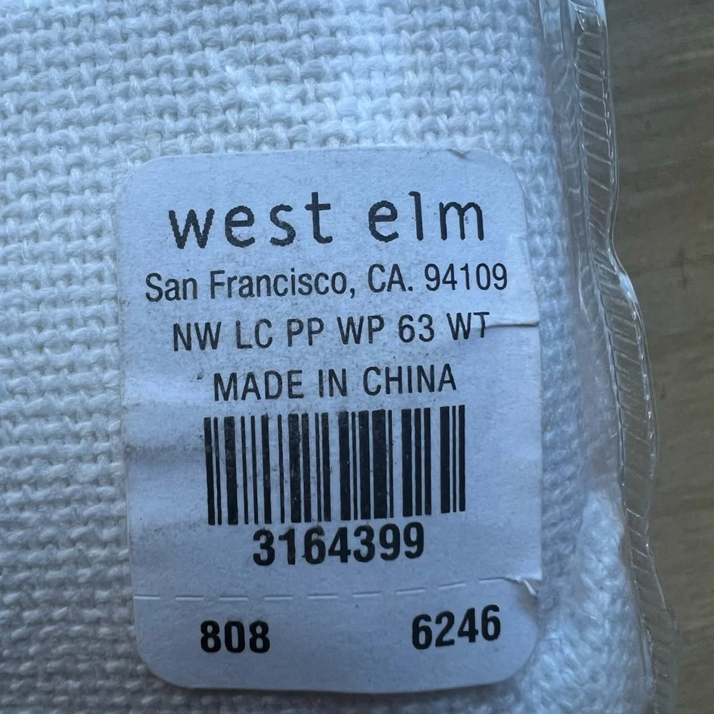 NWT West Elm Linen-Cotton Single Window Panel 48x63 Pole Pocket